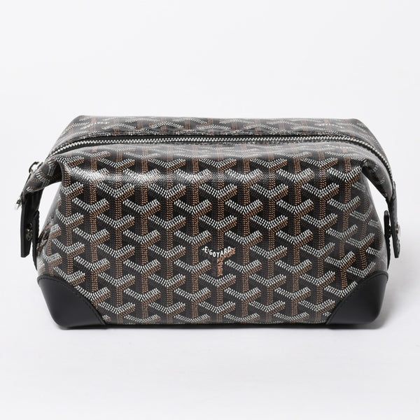 新品同様品 GOYARD ゴヤール ボウリング25 トイレタリーバッグ クラッチバッグ BOWLIN025TY01CL01P PVC レザー ブラック 中古 4a007437