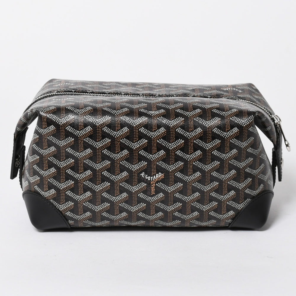 新品同様品 GOYARD ゴヤール ボウリング25 トイレタリーバッグ クラッチバッグ BOWLIN025TY01CL01P PVC レザー ブラック 中古 4a007437