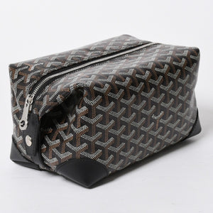 新品同様品 GOYARD ゴヤール ボウリング25 トイレタリーバッグ クラッチバッグ BOWLIN025TY01CL01P PVC レザー ブラック 中古 4a007437