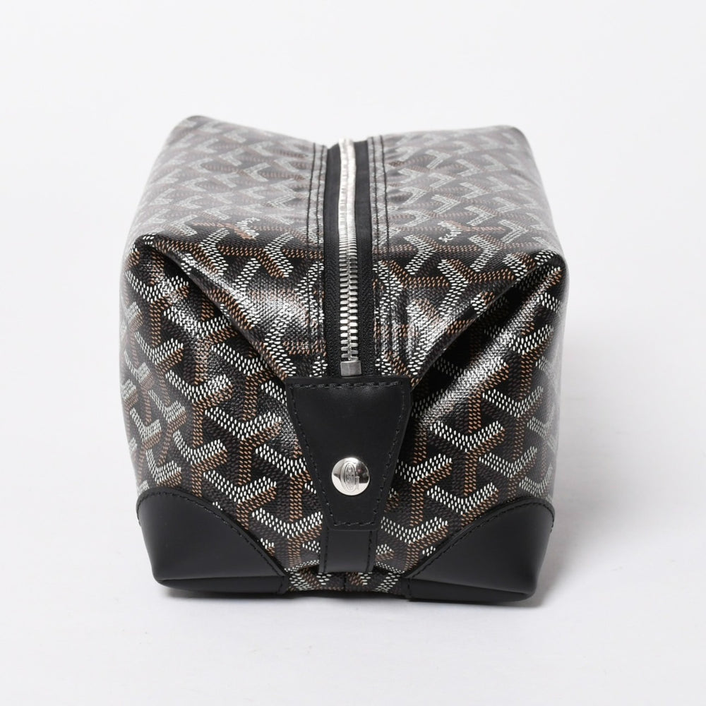新品同様品 GOYARD ゴヤール ボウリング25 トイレタリーバッグ クラッチバッグ BOWLIN025TY01CL01P PVC レザー ブラック 中古 4a007437