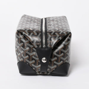 新品同様品 GOYARD ゴヤール ボウリング25 トイレタリーバッグ クラッチバッグ BOWLIN025TY01CL01P PVC レザー ブラック 中古 4a007437