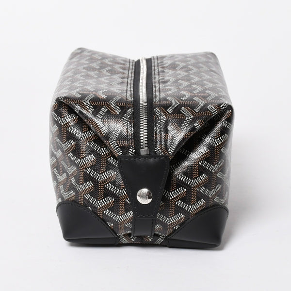 新品同様品 GOYARD ゴヤール ボウリング25 トイレタリーバッグ クラッチバッグ BOWLIN025TY01CL01P PVC レザー ブラック 中古 4a007437