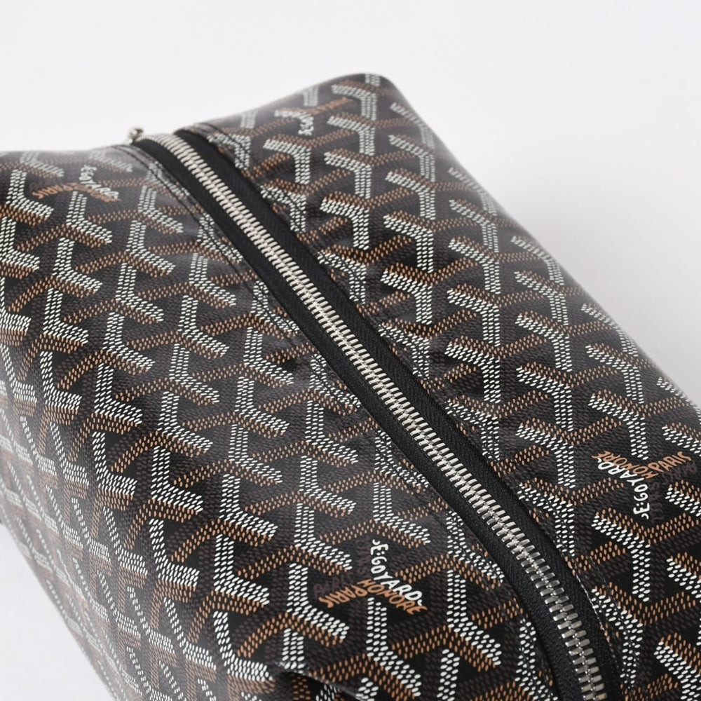 Like new GOYARD Bowling 25 Toiletry Bag Clutch Bag BOWLIN025TY01CL01P PVC Leather Black Used 4a007437