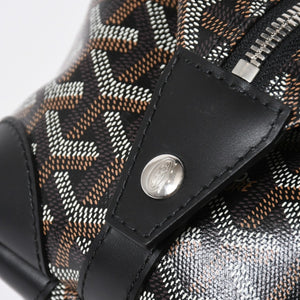 新品同様品 GOYARD ゴヤール ボウリング25 トイレタリーバッグ クラッチバッグ BOWLIN025TY01CL01P PVC レザー ブラック 中古 4a007437