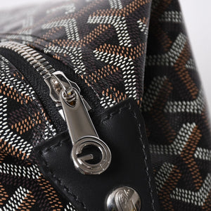 新品同様品 GOYARD ゴヤール ボウリング25 トイレタリーバッグ クラッチバッグ BOWLIN025TY01CL01P PVC レザー ブラック 中古 4a007437