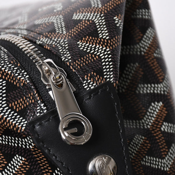 新品同様品 GOYARD ゴヤール ボウリング25 トイレタリーバッグ クラッチバッグ BOWLIN025TY01CL01P PVC レザー ブラック 中古 4a007437