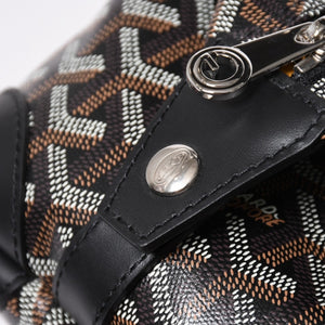 新品同様品 GOYARD ゴヤール ボウリング25 トイレタリーバッグ クラッチバッグ BOWLIN025TY01CL01P PVC レザー ブラック 中古 4a007437
