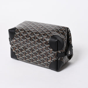 新品同様品 GOYARD ゴヤール ボウリング25 トイレタリーバッグ クラッチバッグ BOWLIN025TY01CL01P PVC レザー ブラック 中古 4a007437