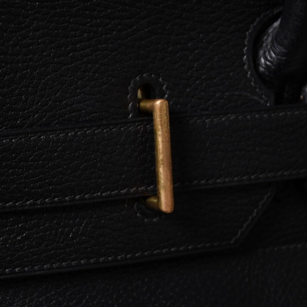 HERMES エルメス オータクロア 50 ハンドバッグ □G刻印 ノワール トゴ 2003年製 内縫い ゴールド金具 美品 中古 4a007433