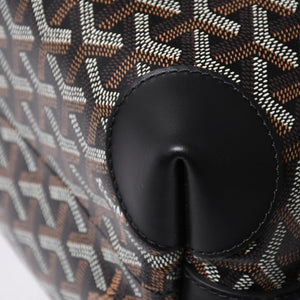 新品同様品 GOYARD ゴヤール ボウリング25 トイレタリーバッグ クラッチバッグ BOWLIN025TY01CL01P PVC レザー ブラック 中古 4a007437