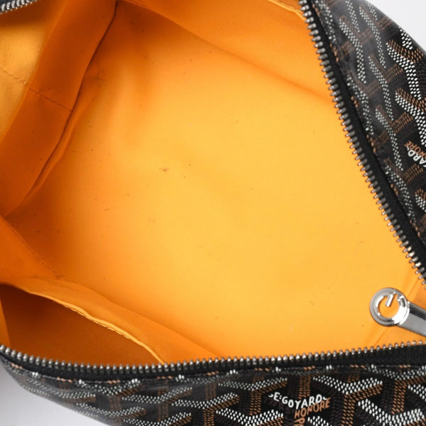 新品同様品 GOYARD ゴヤール ボウリング25 トイレタリーバッグ クラッチバッグ BOWLIN025TY01CL01P PVC レザー ブラック 中古 4a007437