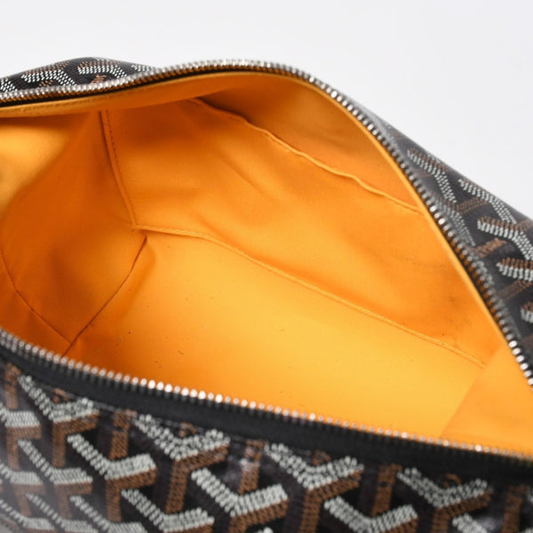 新品同様品 GOYARD ゴヤール ボウリング25 トイレタリーバッグ クラッチバッグ BOWLIN025TY01CL01P PVC レザー ブラック 中古 4a007437