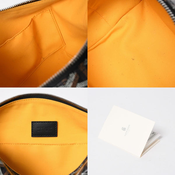 新品同様品 GOYARD ゴヤール ボウリング25 トイレタリーバッグ クラッチバッグ BOWLIN025TY01CL01P PVC レザー ブラック 中古 4a007437