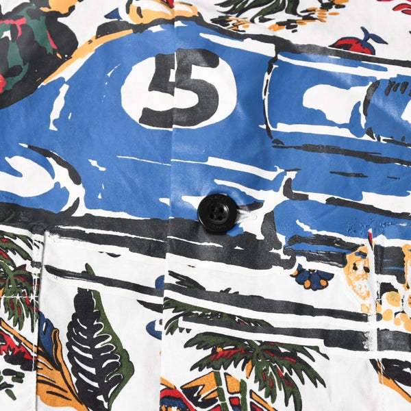 極美品 sacai サカイ 25SS CAR RACE TROPICAL PRINT SHIRT カーレース トロピカル プリント 半袖シャツ 25-03651M サイズ2 総柄 中古 4a007446