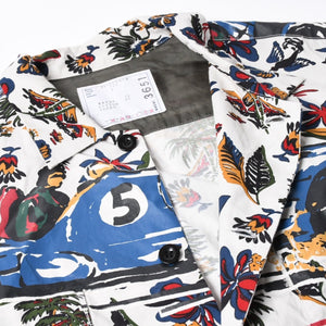 極美品 sacai サカイ 25SS CAR RACE TROPICAL PRINT SHIRT カーレース トロピカル プリント 半袖シャツ 25-03651M サイズ2 総柄 中古 4a007446