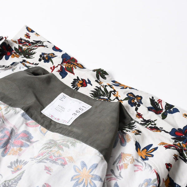 極美品 sacai サカイ 25SS CAR RACE TROPICAL PRINT SHIRT カーレース トロピカル プリント 半袖シャツ 25-03651M サイズ2 総柄 中古 4a007446