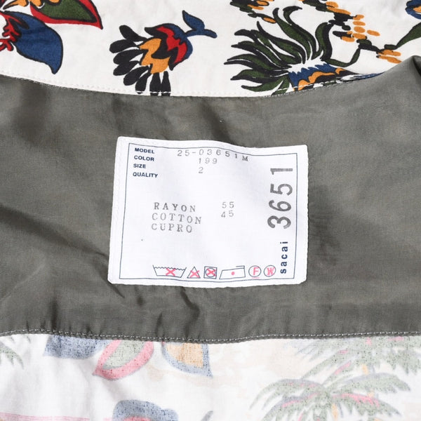 極美品 sacai サカイ 25SS CAR RACE TROPICAL PRINT SHIRT カーレース トロピカル プリント 半袖シャツ 25-03651M サイズ2 総柄 中古 4a007446
