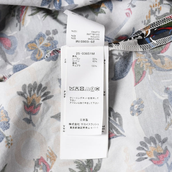 極美品 sacai サカイ 25SS CAR RACE TROPICAL PRINT SHIRT カーレース トロピカル プリント 半袖シャツ 25-03651M サイズ2 総柄 中古 4a007446