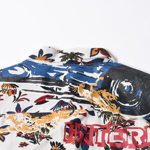 極美品 sacai サカイ 25SS CAR RACE TROPICAL PRINT SHIRT カーレース トロピカル プリント 半袖シャツ 25-03651M サイズ2 総柄 中古 4a007446