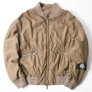 極美品 Dior ディオール × STONE ISLAND ストーンアイランド ボンバージャケット 493C401A6263 サイズ54 ブラウン 中古 4a007456