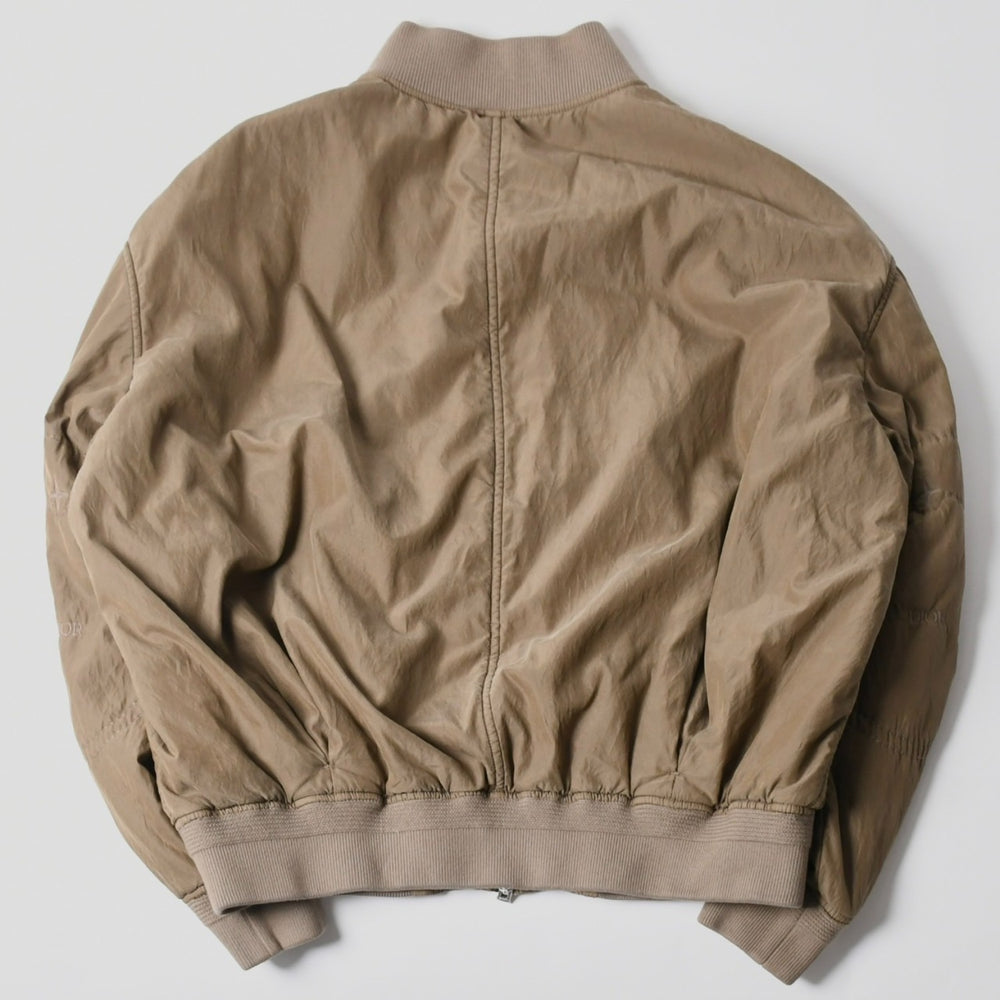 極美品 Dior ディオール × STONE ISLAND ストーンアイランド ボンバージャケット 493C401A6263 サイズ54 ブラウン 中古 4a007456