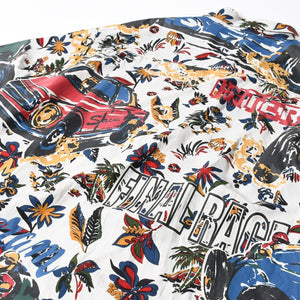 極美品 sacai サカイ 25SS CAR RACE TROPICAL PRINT SHIRT カーレース トロピカル プリント 半袖シャツ 25-03651M サイズ2 総柄 中古 4a007446