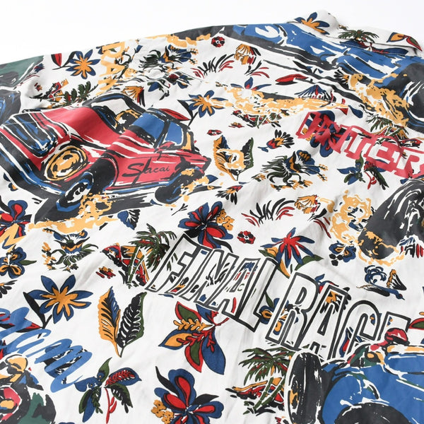 極美品 sacai サカイ 25SS CAR RACE TROPICAL PRINT SHIRT カーレース トロピカル プリント 半袖シャツ 25-03651M サイズ2 総柄 中古 4a007446