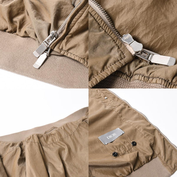 極美品 Dior ディオール × STONE ISLAND ストーンアイランド ボンバージャケット 493C401A6263 サイズ54 ブラウン 中古 4a007456