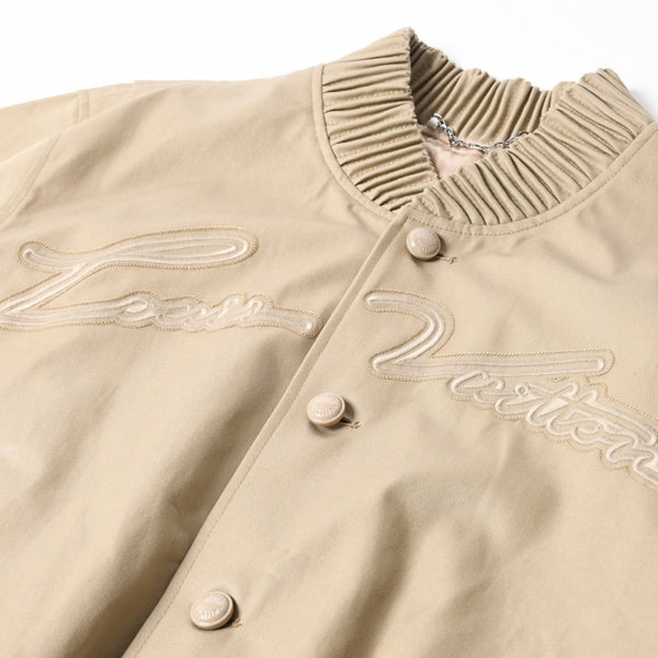 新品未使用 LOUIS VUITTON ルイヴィトン 24AW エンブロイダード ボンバージャケット RM242MQ RM6 HRB40E サイズ46 ベージュ 中古 4a007239