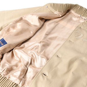新品未使用 LOUIS VUITTON ルイヴィトン 24AW エンブロイダード ボンバージャケット RM242MQ RM6 HRB40E サイズ46 ベージュ 中古 4a007239