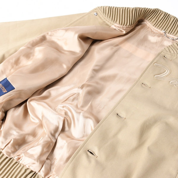 新品未使用 LOUIS VUITTON ルイヴィトン 24AW エンブロイダード ボンバージャケット RM242MQ RM6 HRB40E サイズ46 ベージュ 中古 4a007239