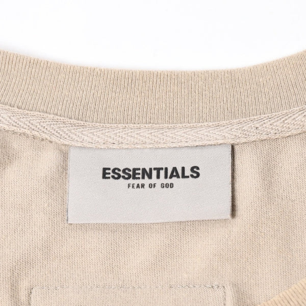 ESSENTIALS エッセンシャル FEAR OF GOD フィアオブゴッド ロゴ 半袖Tシャツ コットン アイボリー サイズXL 美品 中古 4a007430