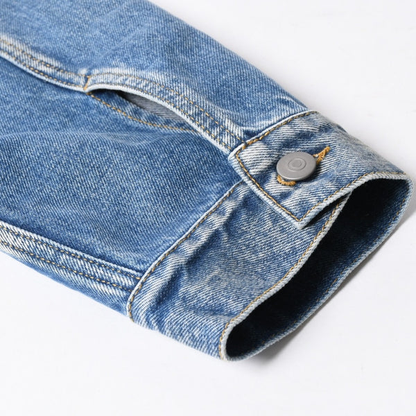 極美品 Masion Margiela メゾンマルジェラ ノーカラーデニムジャケット ブルー コットン サイズ50 SI1AM0006 S30561 中古 4a007457