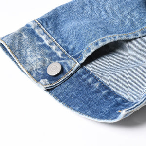 極美品 Masion Margiela メゾンマルジェラ ノーカラーデニムジャケット ブルー コットン サイズ50 SI1AM0006 S30561 中古 4a007457