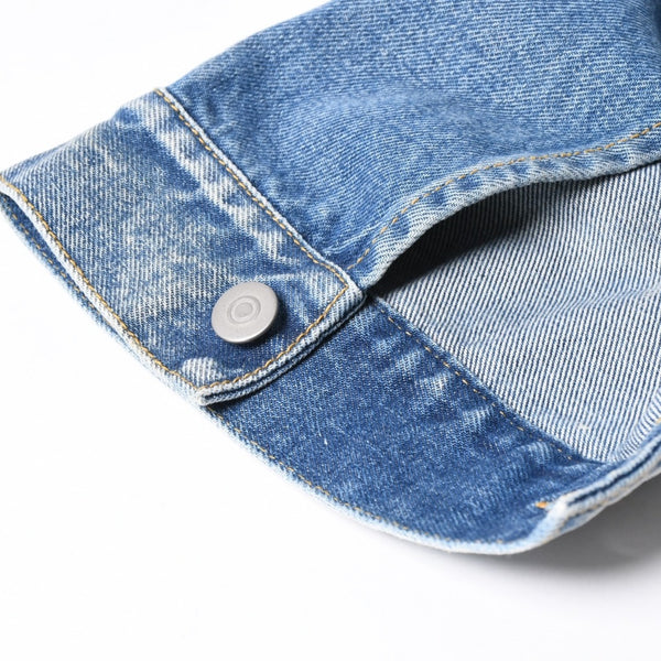 極美品 Masion Margiela メゾンマルジェラ ノーカラーデニムジャケット ブルー コットン サイズ50 SI1AM0006 S30561 中古 4a007457