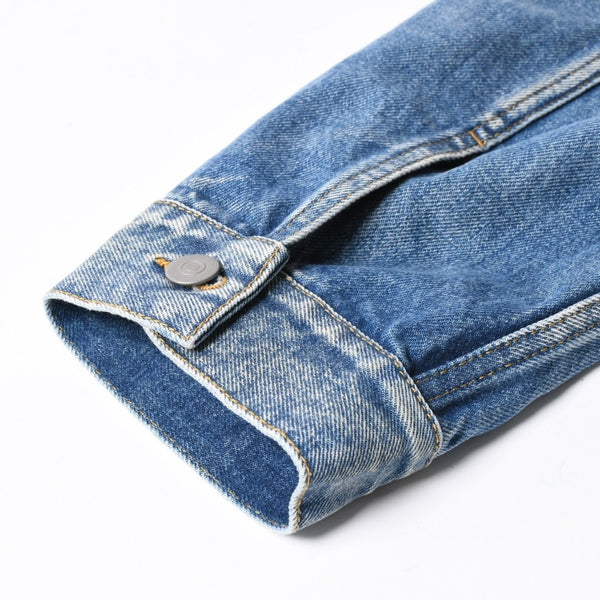 極美品 Masion Margiela メゾンマルジェラ ノーカラーデニムジャケット ブルー コットン サイズ50 SI1AM0006 S30561 中古 4a007457