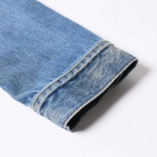 極美品 Masion Margiela メゾンマルジェラ ノーカラーデニムジャケット ブルー コットン サイズ50 SI1AM0006 S30561 中古 4a007457