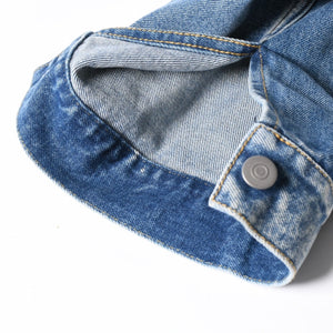 極美品 Masion Margiela メゾンマルジェラ ノーカラーデニムジャケット ブルー コットン サイズ50 SI1AM0006 S30561 中古 4a007457