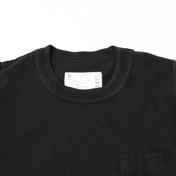 SACAI サカイ 24SS ナイロン切替 ドッキングTシャツ 24-03457M ブラック シルバー金具 サイズ3 美品 中古 4a007484
