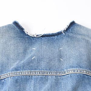 極美品 Masion Margiela メゾンマルジェラ ノーカラーデニムジャケット ブルー コットン サイズ50 SI1AM0006 S30561 中古 4a007457