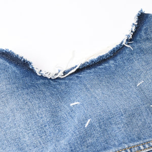 極美品 Masion Margiela メゾンマルジェラ ノーカラーデニムジャケット ブルー コットン サイズ50 SI1AM0006 S30561 中古 4a007457