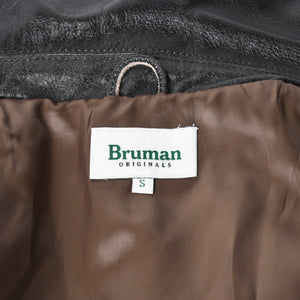 新品未使用 BRUMAN ブルマン レザースポーツジャケット オリジナルカウレザー Korea製 ブラック サイズS 中古 4a007459