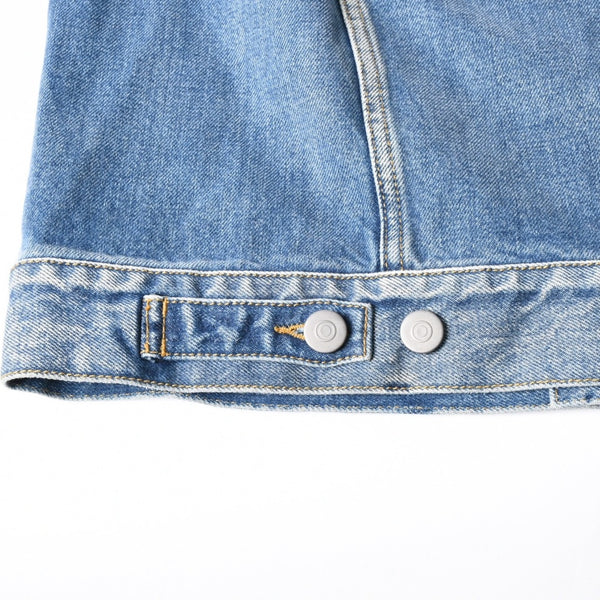 極美品 Masion Margiela メゾンマルジェラ ノーカラーデニムジャケット ブルー コットン サイズ50 SI1AM0006 S30561 中古 4a007457