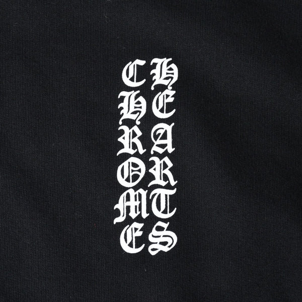 新品未使用 CHROME HEARTS クロムハーツ ジップアップフーディー サイズXL ダブルフェイス バーティカルロゴ ブラック 新型 中古 4a007589