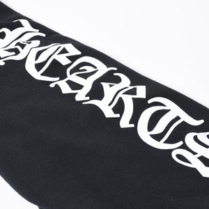 新品未使用 CHROME HEARTS クロムハーツ ジップアップフーディー サイズXL ダブルフェイス バーティカルロゴ ブラック 新型 中古 4a007589