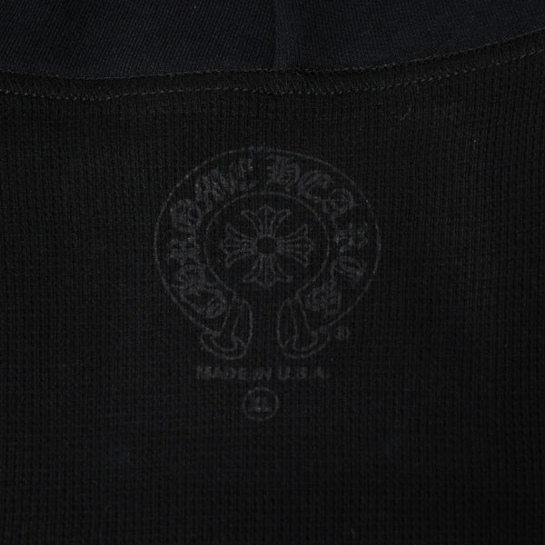 新品未使用 CHROME HEARTS クロムハーツ ジップアップフーディー サイズXL ダブルフェイス バーティカルロゴ ブラック 新型 中古 4a007589