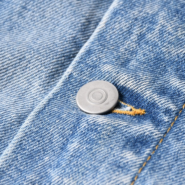 極美品 Masion Margiela メゾンマルジェラ ノーカラーデニムジャケット ブルー コットン サイズ50 SI1AM0006 S30561 中古 4a007457