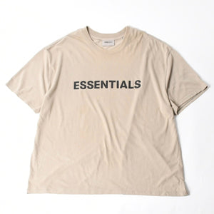 ESSENTIALS エッセンシャル FEAR OF GOD フィアオブゴッド ロゴ 半袖Tシャツ コットン アイボリー サイズXL 美品 中古 4a007430