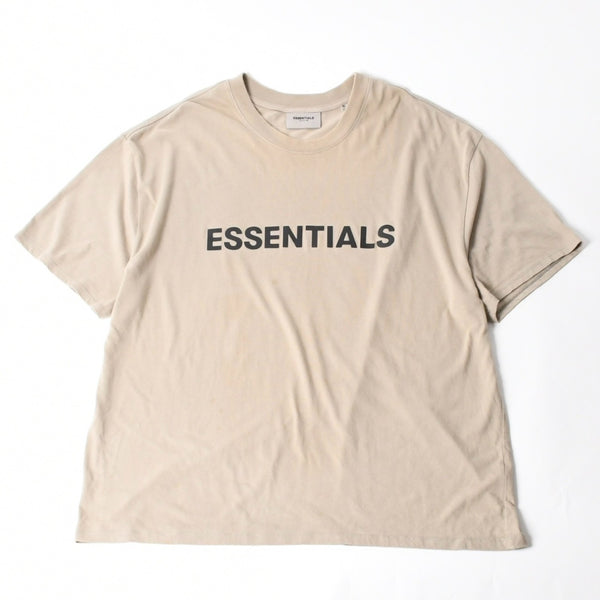 ESSENTIALS エッセンシャル FEAR OF GOD フィアオブゴッド ロゴ 半袖Tシャツ コットン アイボリー サイズXL 美品 中古 4a007430
