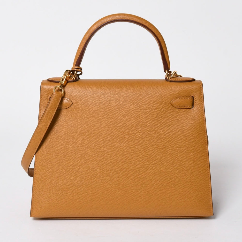 新品同様品 HERMES エルメス KELLY 28 ケリー 28 2WAYバッグ セサミ ヴォーエプソン B刻印 外縫い 2023年製 ゴールド金具 中古 4a007492